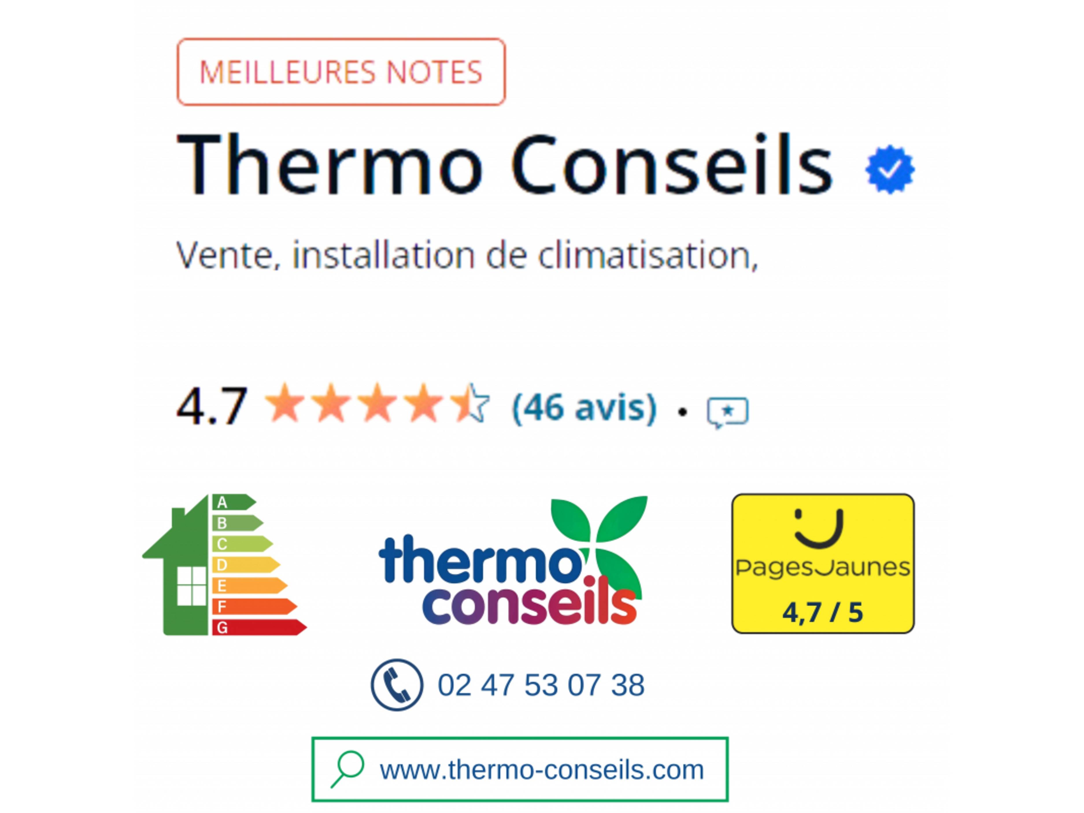 Avis client pages jaunes Thermo Conseils - pompe à chaleur - climatisation et chauffe-eau thermodynamique