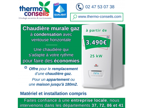 Offre exceptionnelle - Chaudière murale gaz à condensation !