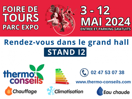 Retrouvez-nous à la Foire de Tours STAND I2 et participez à notre jeu concours !