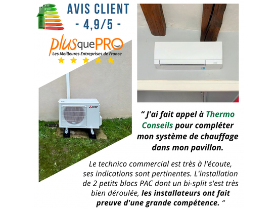 Installation d’une pompe à chaleur air/air réversible à Ruaudin (72)