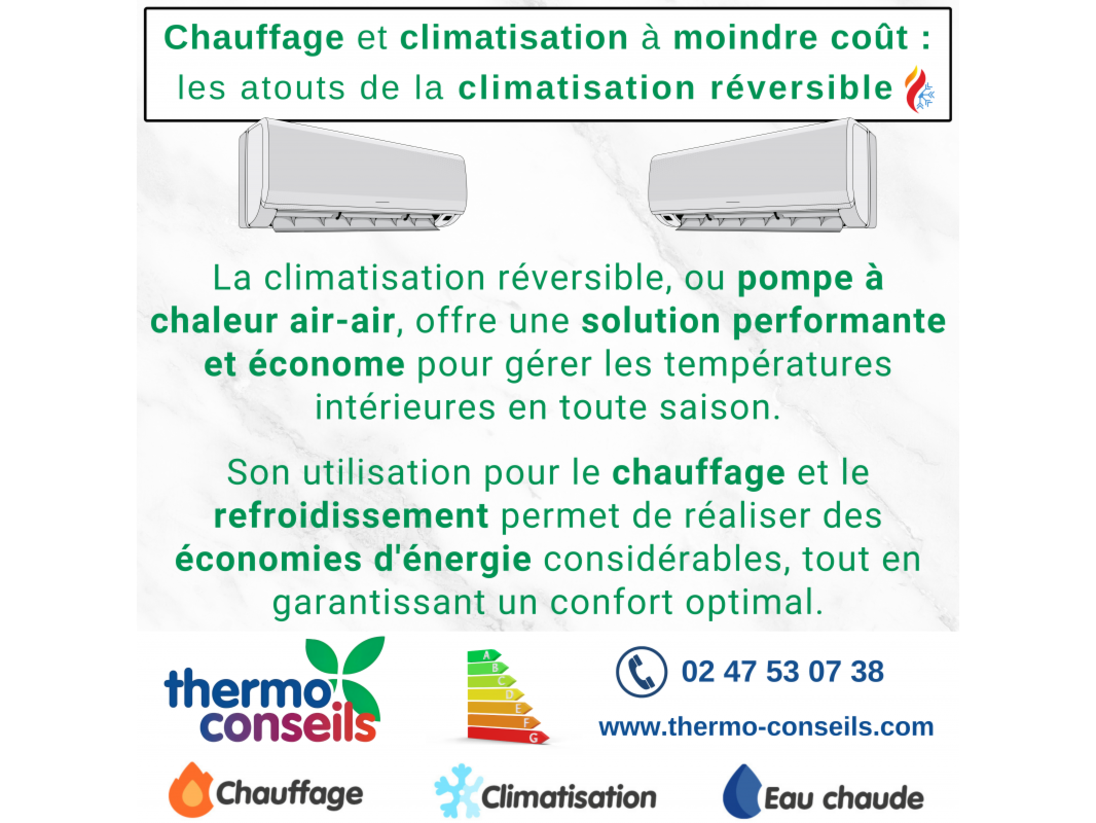 Climatisation réversible ou pompe à chaleur AIR-AIR Climatisation réversible ou pompe à chaleur AIR-AIR