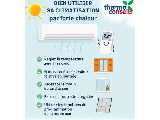 bien utiliser sa climatisation par forte chaleur