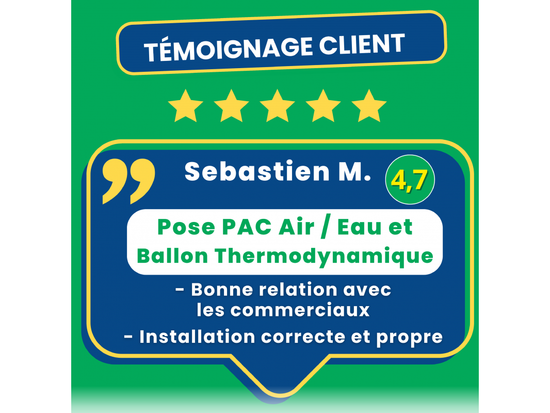 installation d’une pompe à chaleur air - eau