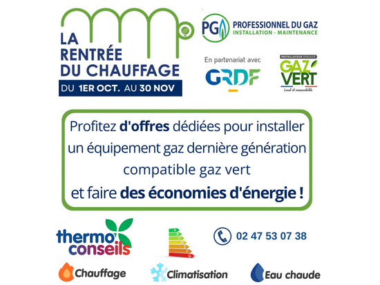 La rentrée du Chauffage : Du 1er Octobre au 30 Novembre 2025